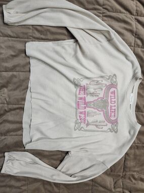 Persaya Cream Thermal Top with Pink Graphic